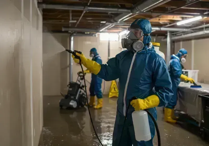 Basement Sanitization and Antimicrobial Treatment process in Pinole, CA